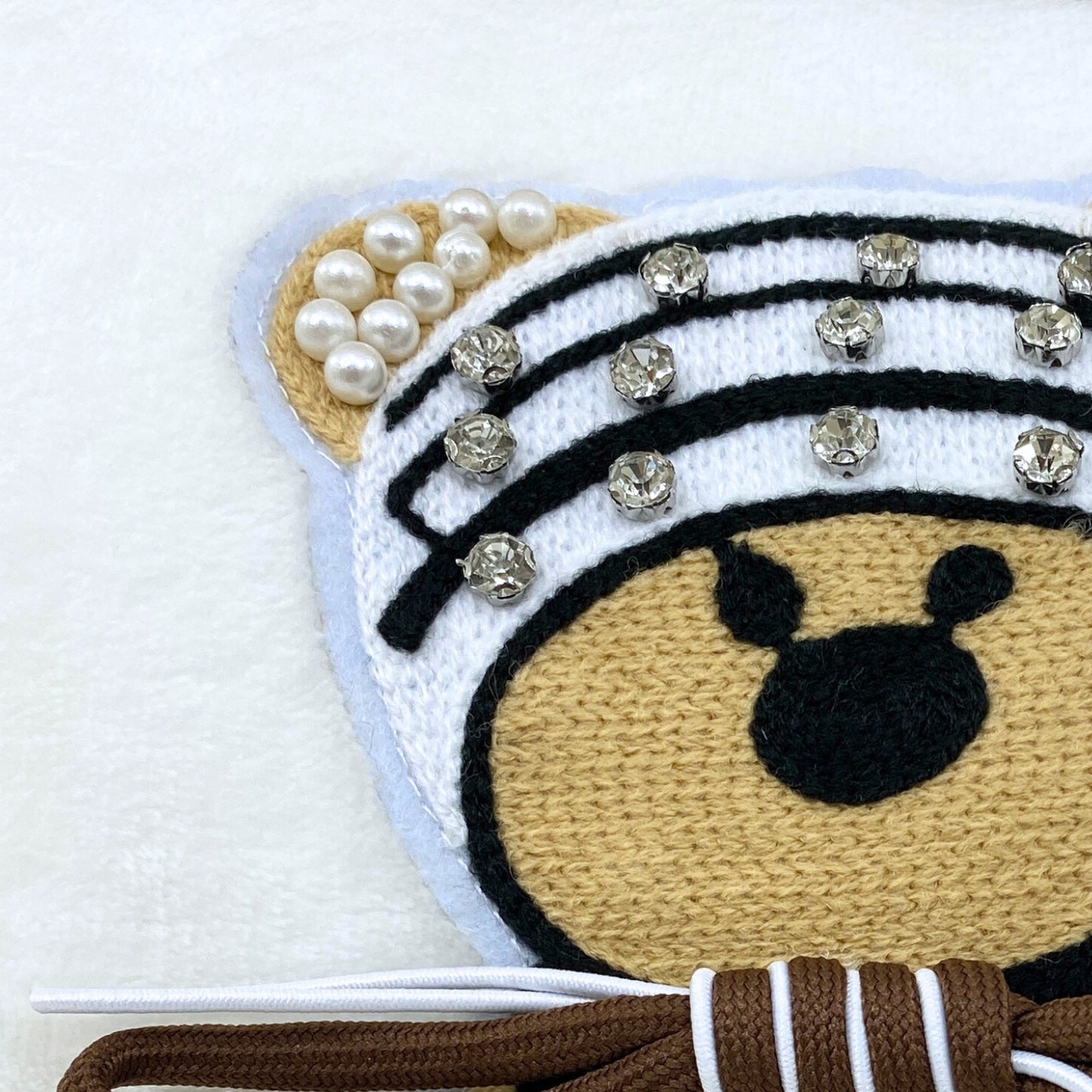 Cobija térmica lisa con estampado de oso gorro