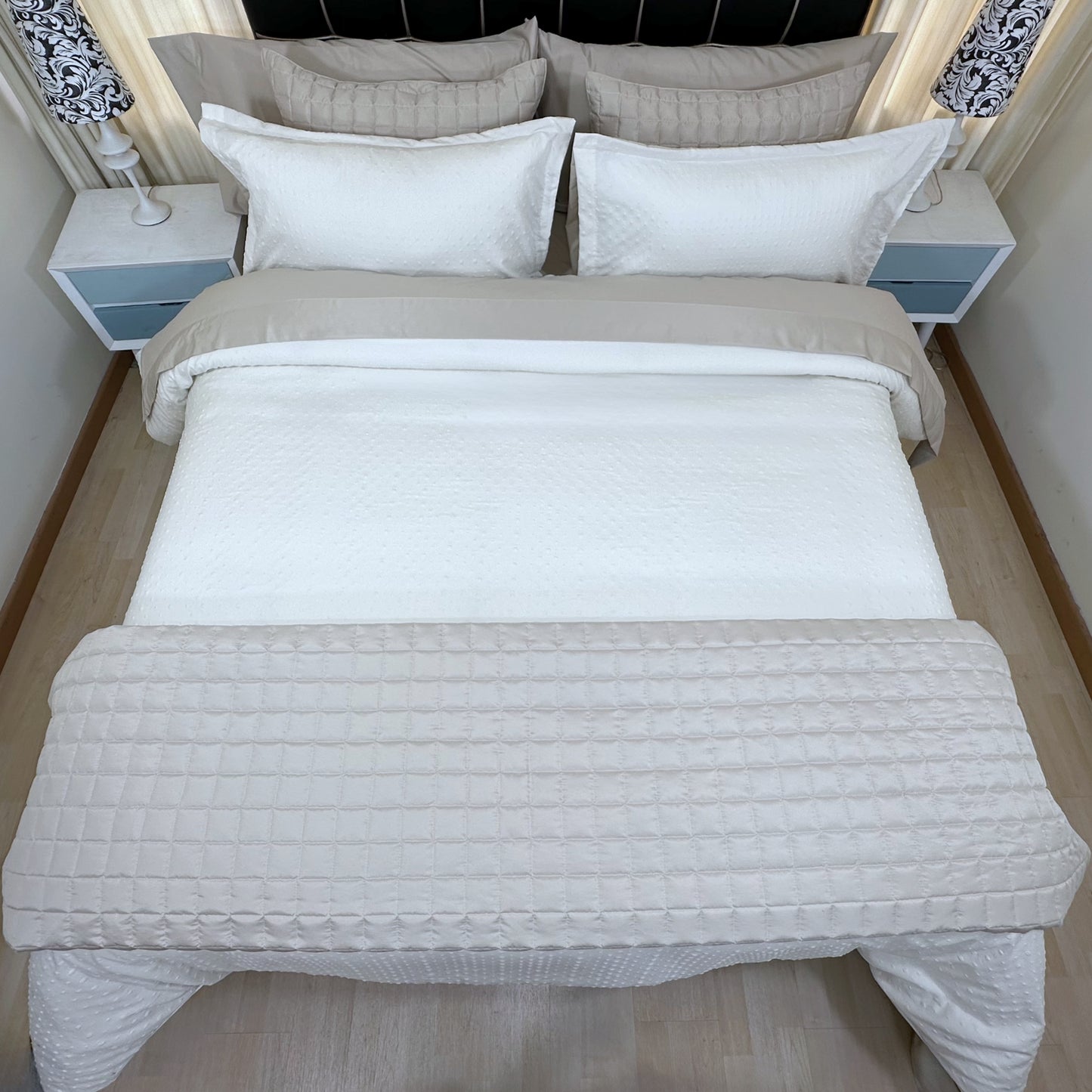 Funda duvet burbujas color marfil