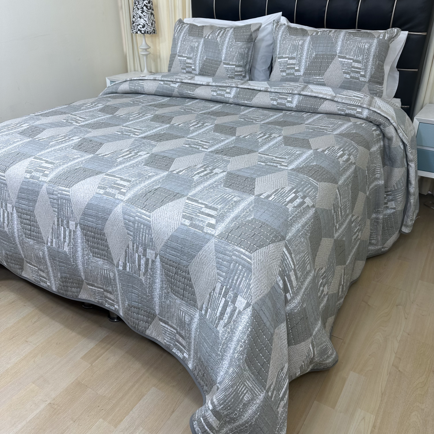 Sobrecama diva rombo taupe