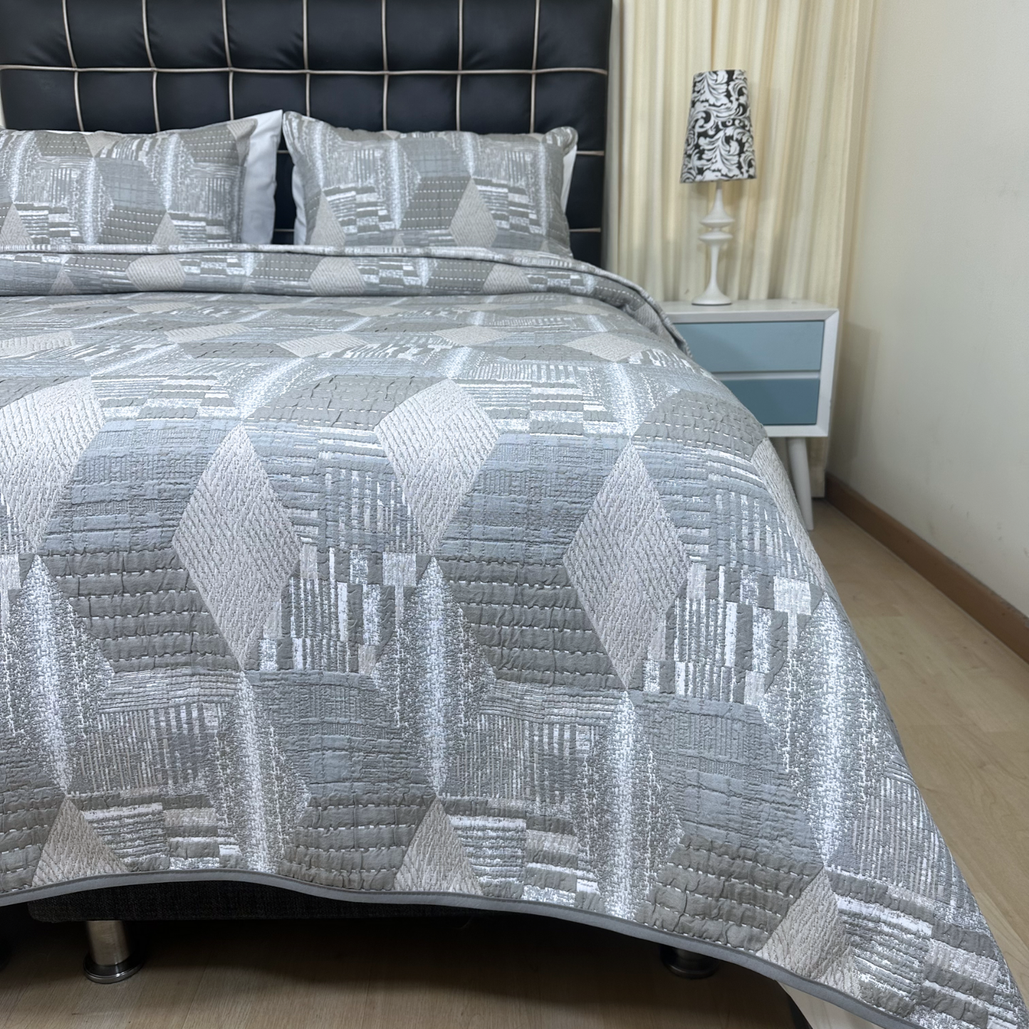 Sobrecama diva rombo taupe
