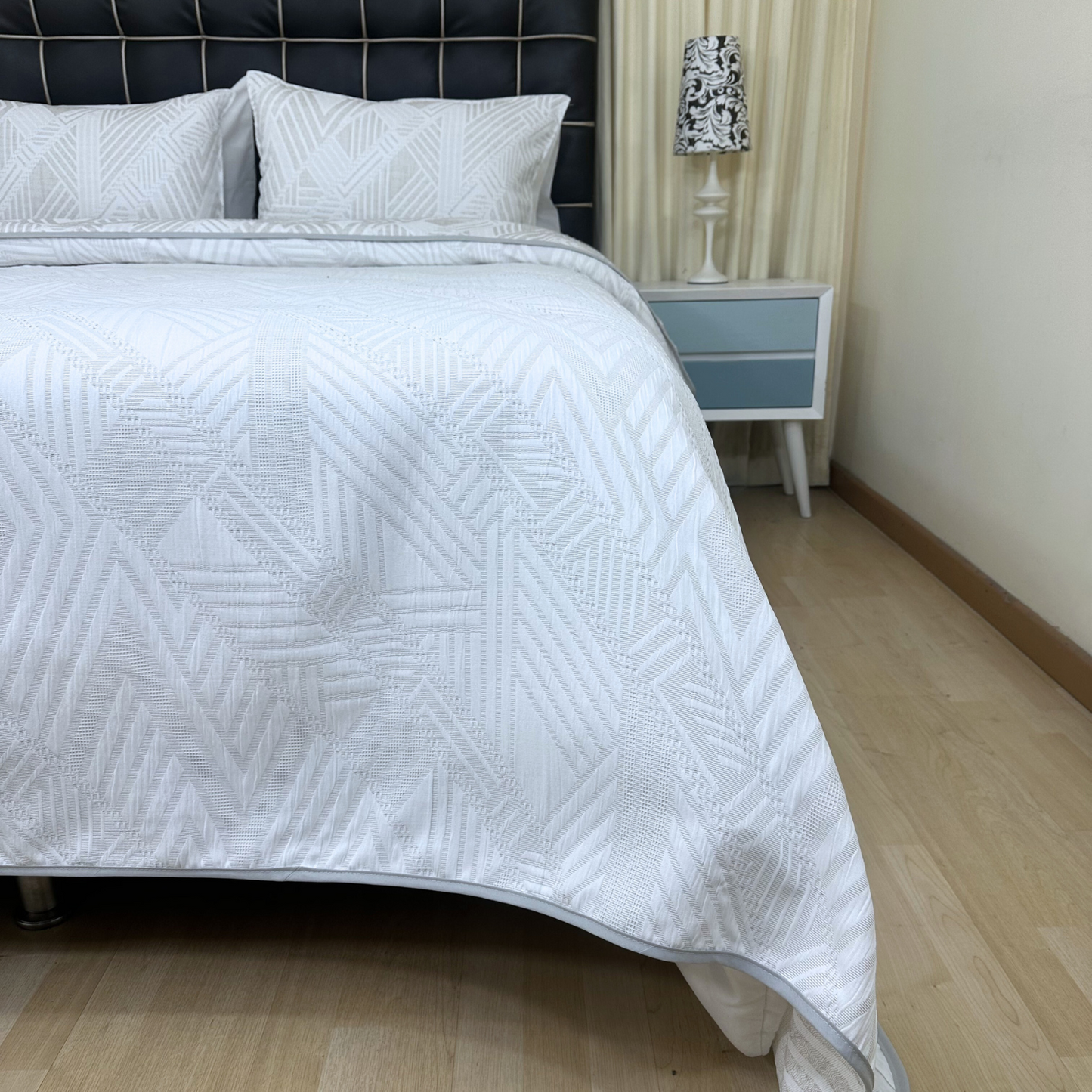 Sobrecama maja geométrico natural