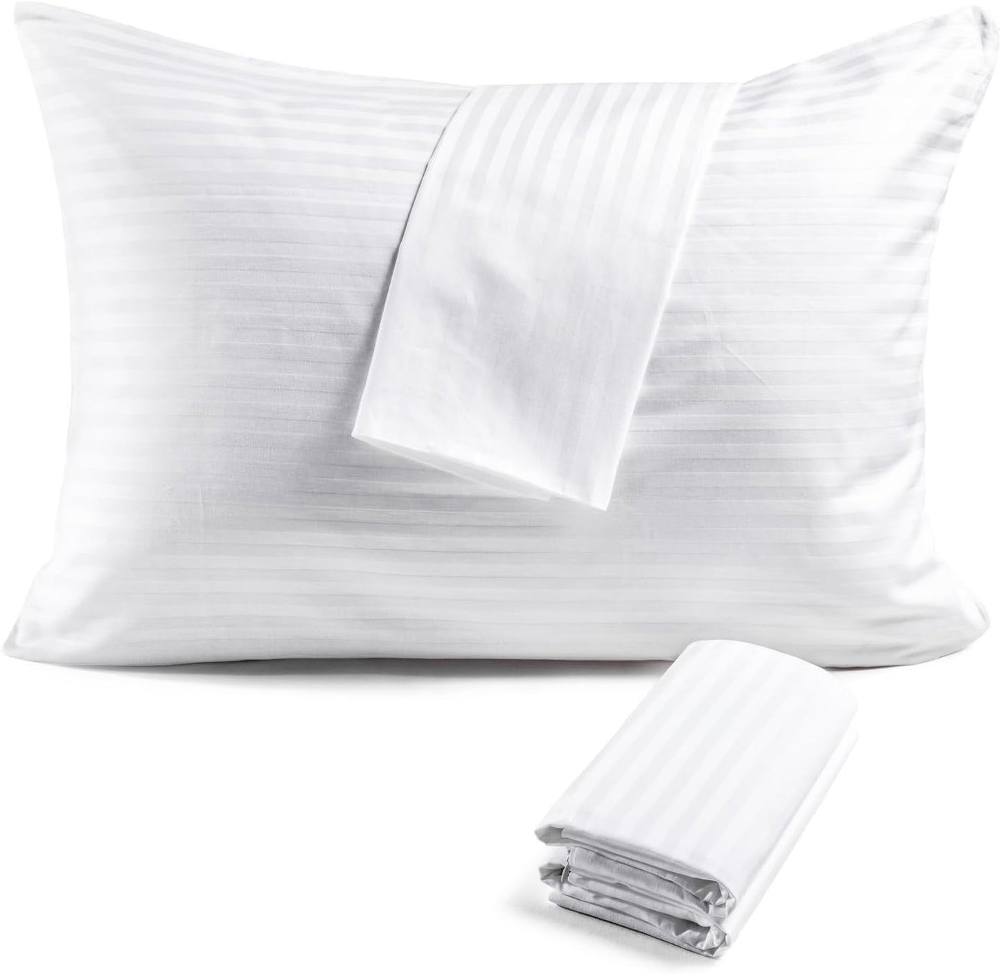 Funda de Almohada King con Cenefa de 10 cm – Elegancia y Comodidad para tu Descanso (52x100 cm)