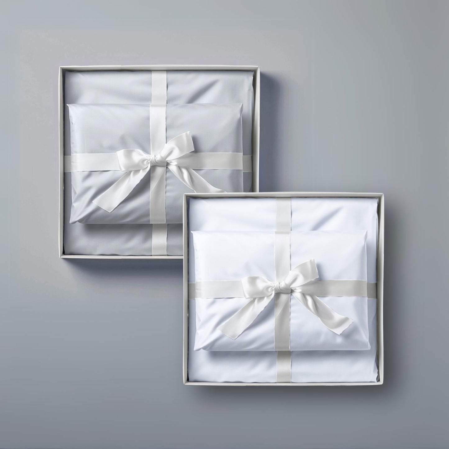 COMBO set juego de sabanas x2 blanco y gris