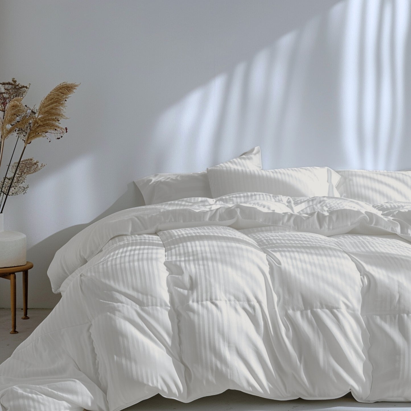 Funda duvet sateen rayas color Hueso 125 gramos Mindy
