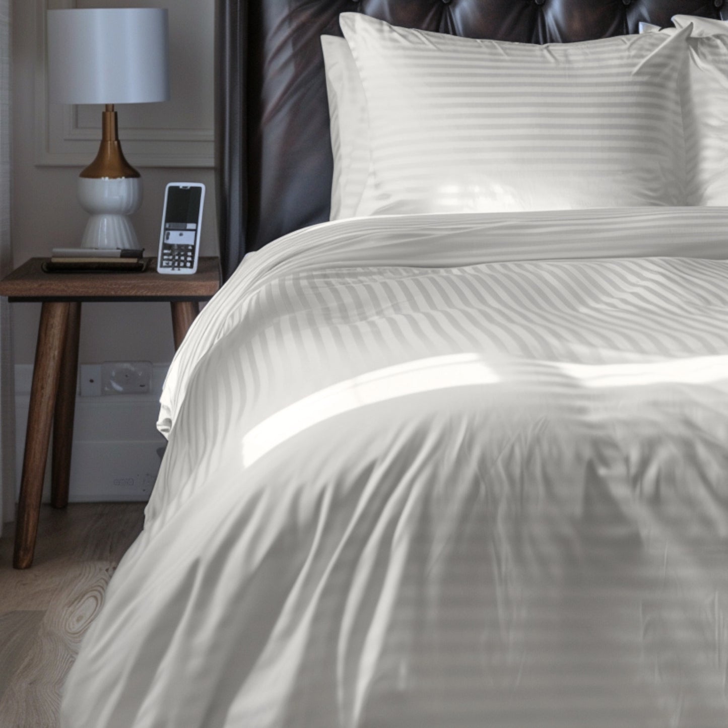Funda duvet sateen rayas color Hueso 125 gramos Mindy