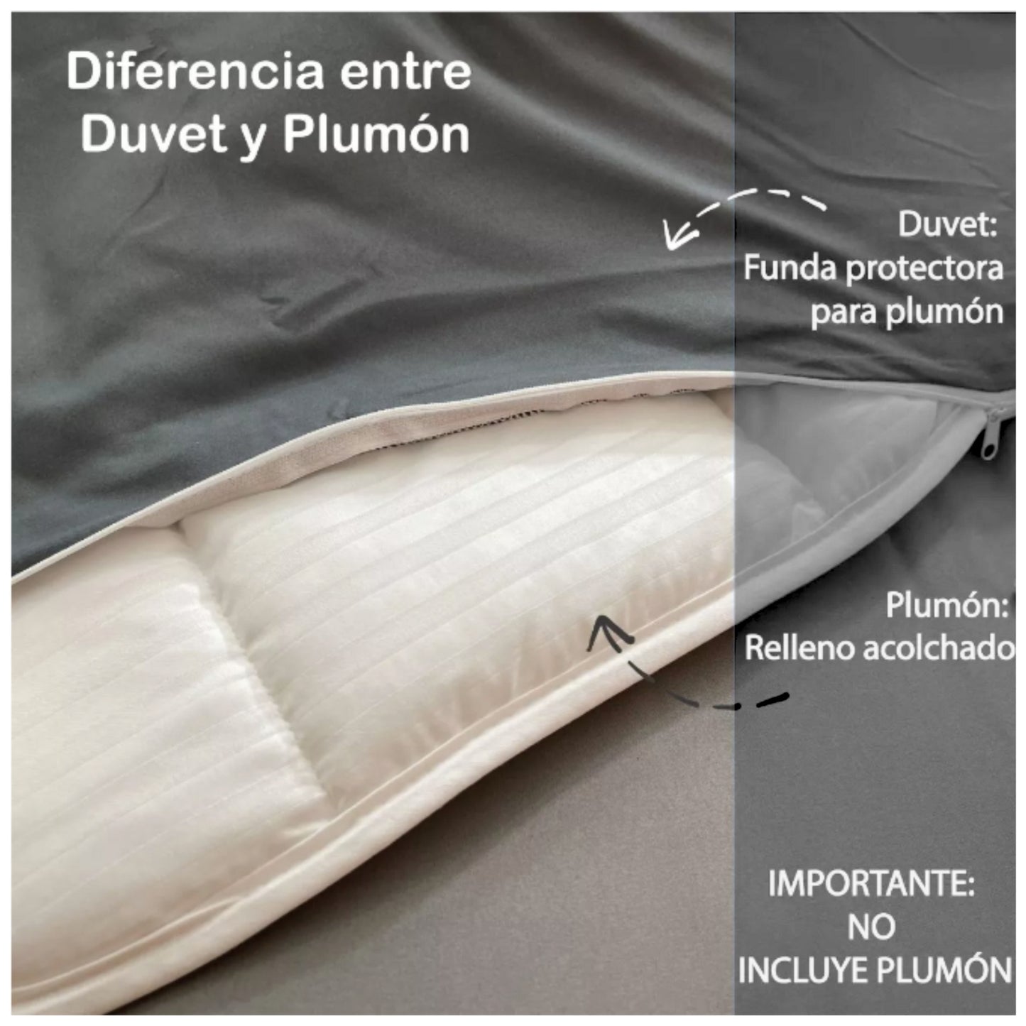 Funda duvet sateen rayas color Negro 125 gramos Mindy