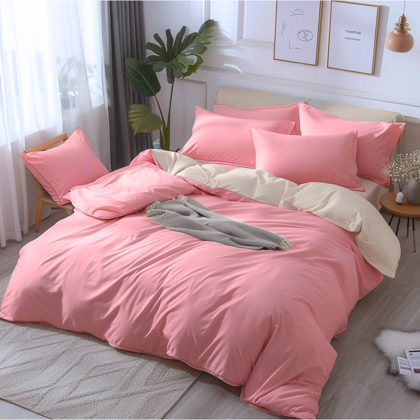 Funda duvet doble faz lisboa Rosa-Beige