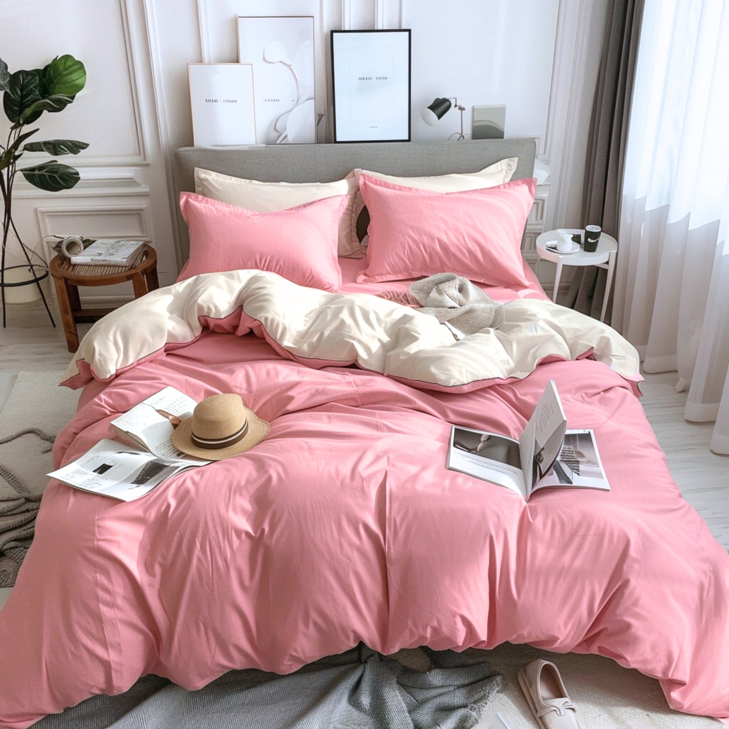 Funda duvet doble faz lisboa Rosa-Beige