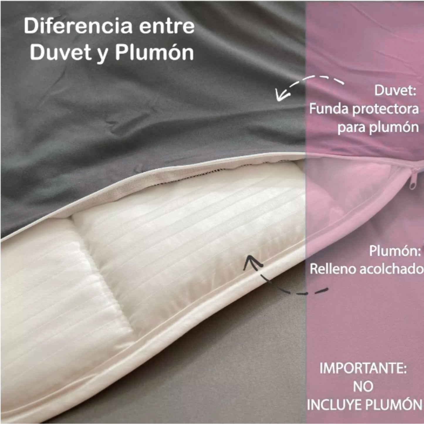 Funda duvet liso color Rosa - Borlas Rosas