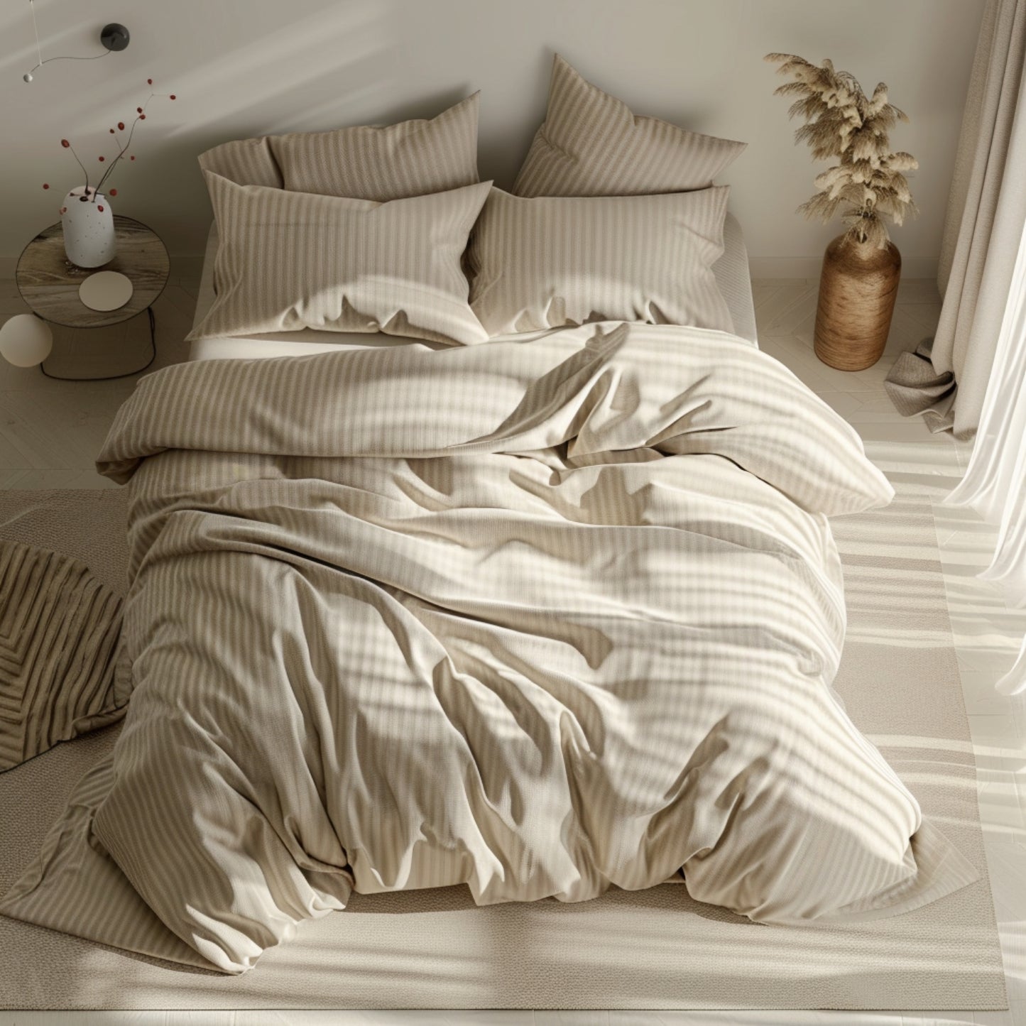 Funda Duvet A Rayas Color Beige