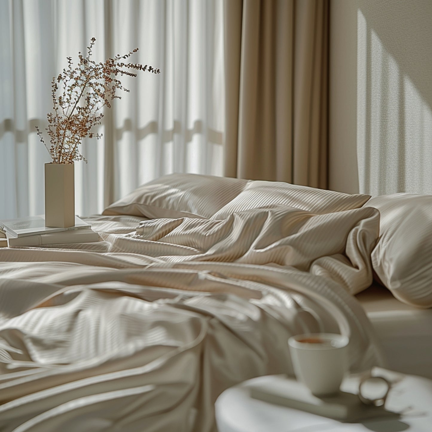Funda Duvet A Rayas Color Beige