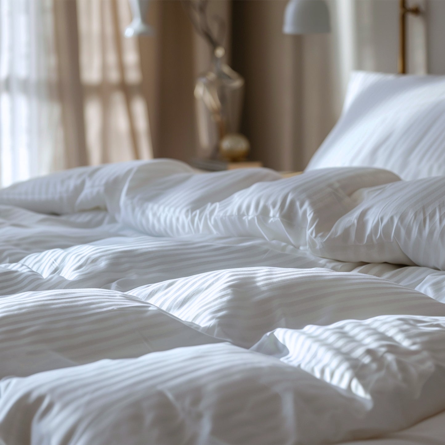 Funda Duvet A Rayas Color Blanco