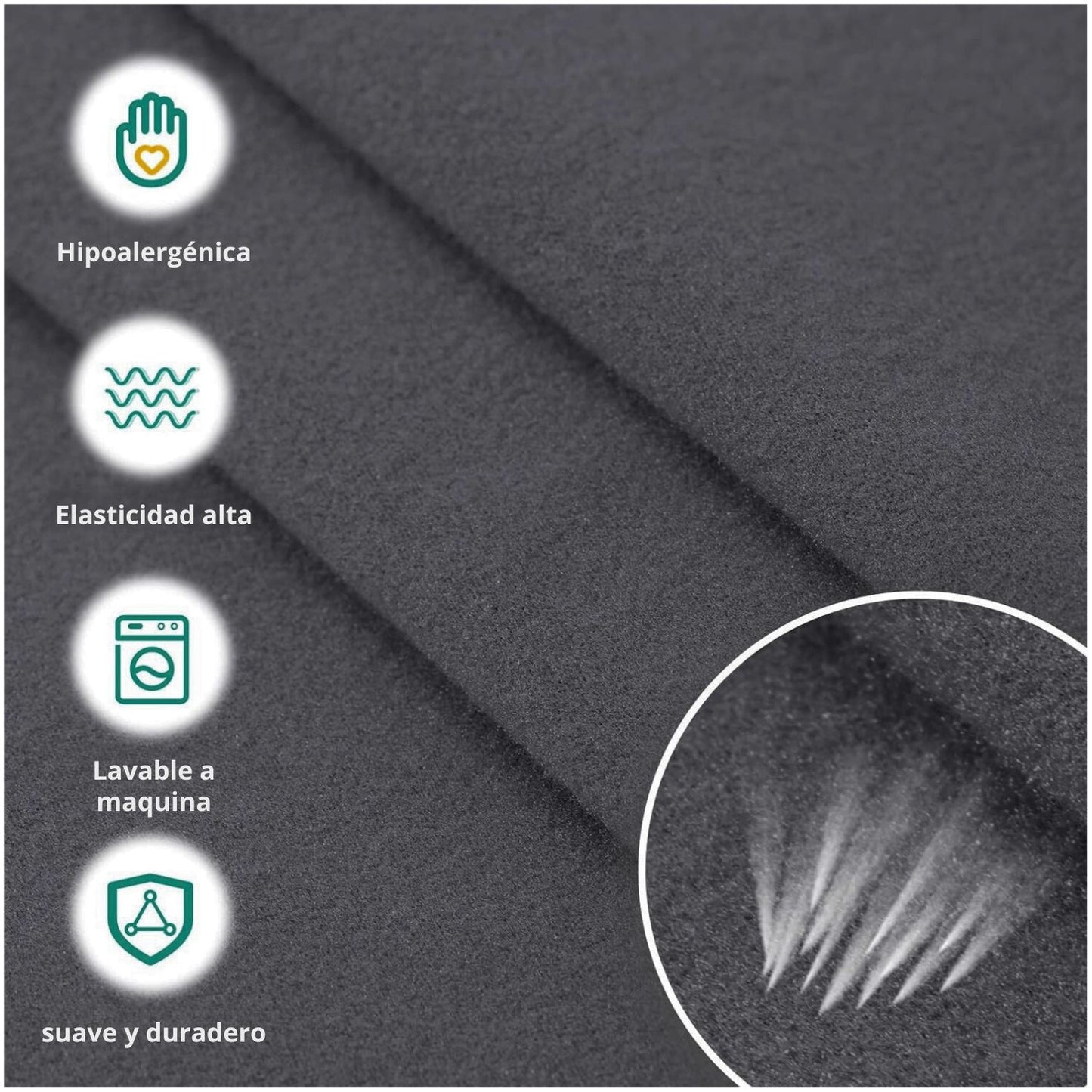 Funda protector elástica para sofá gris