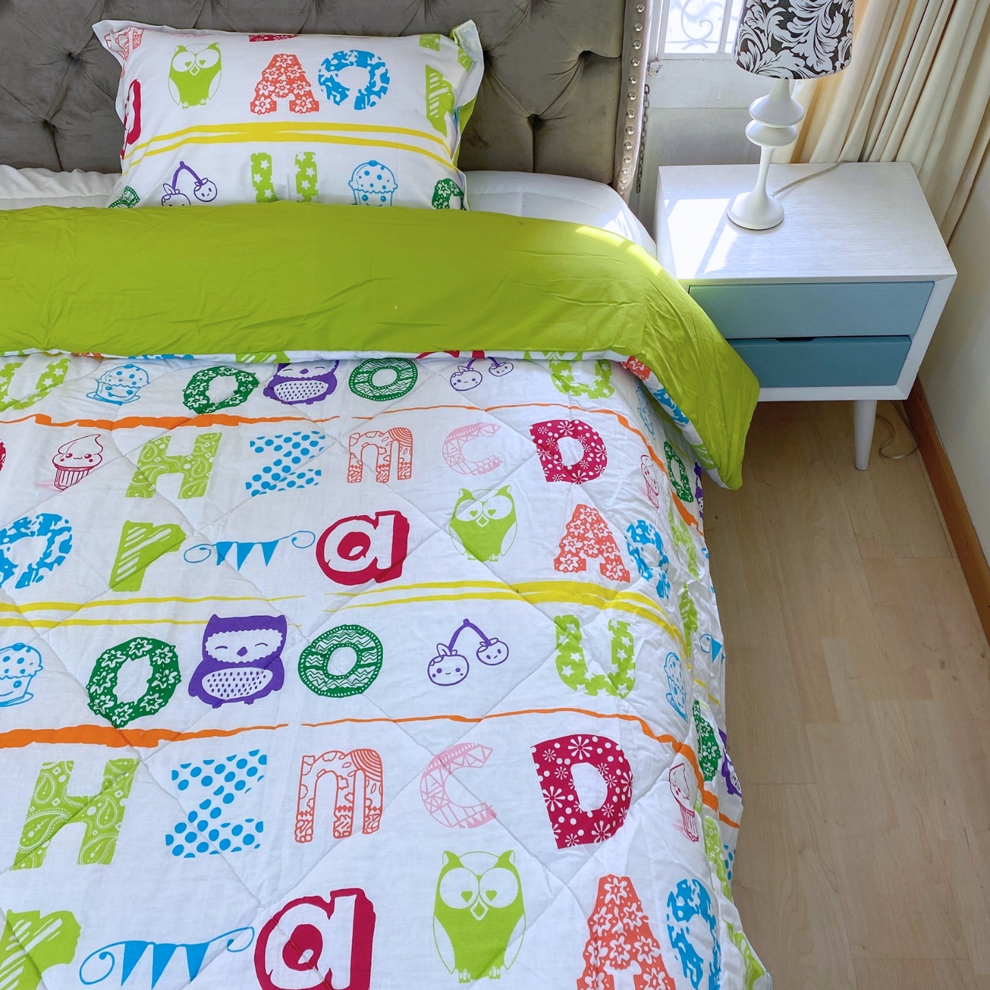 Edredón infantil sencillo letras