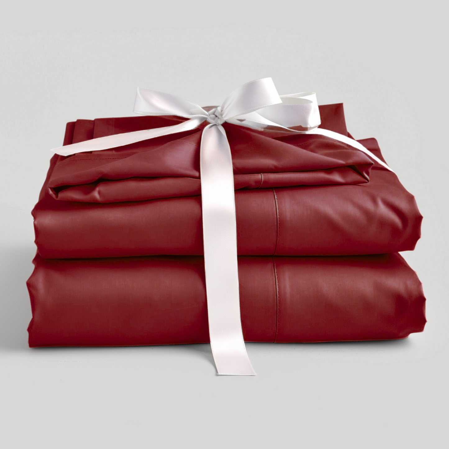 Juego de sabanas liso unicolor color Vinotinto