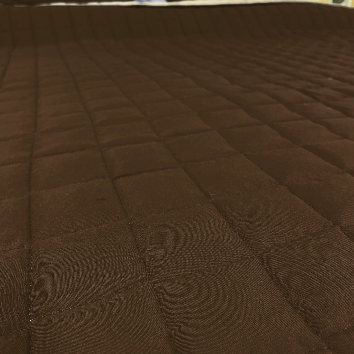 Edredón quilt doble faz cafe-camel