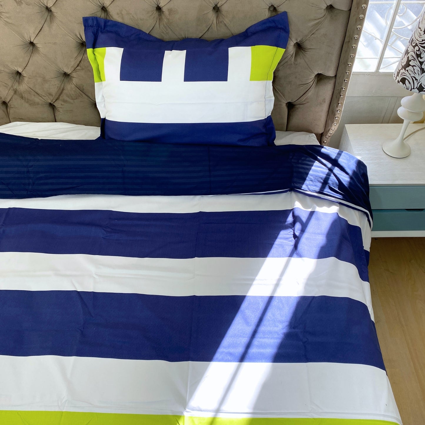 Funda duvet sencillo Raya azul