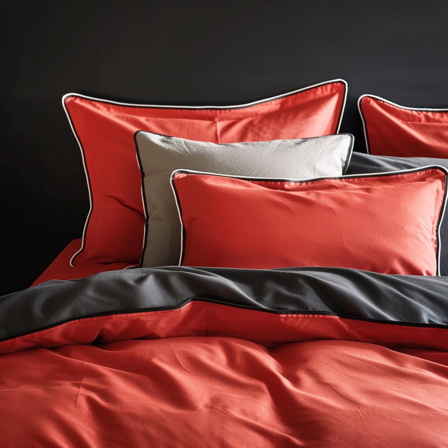 Funda duvet doble faz lisboa Negro-Rojo
