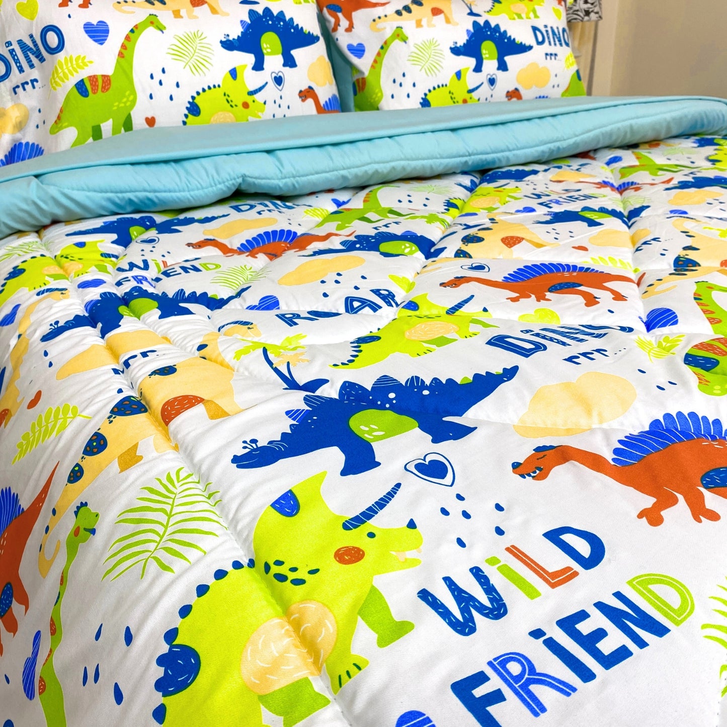 Edredón Infantil de lujo Dino Color