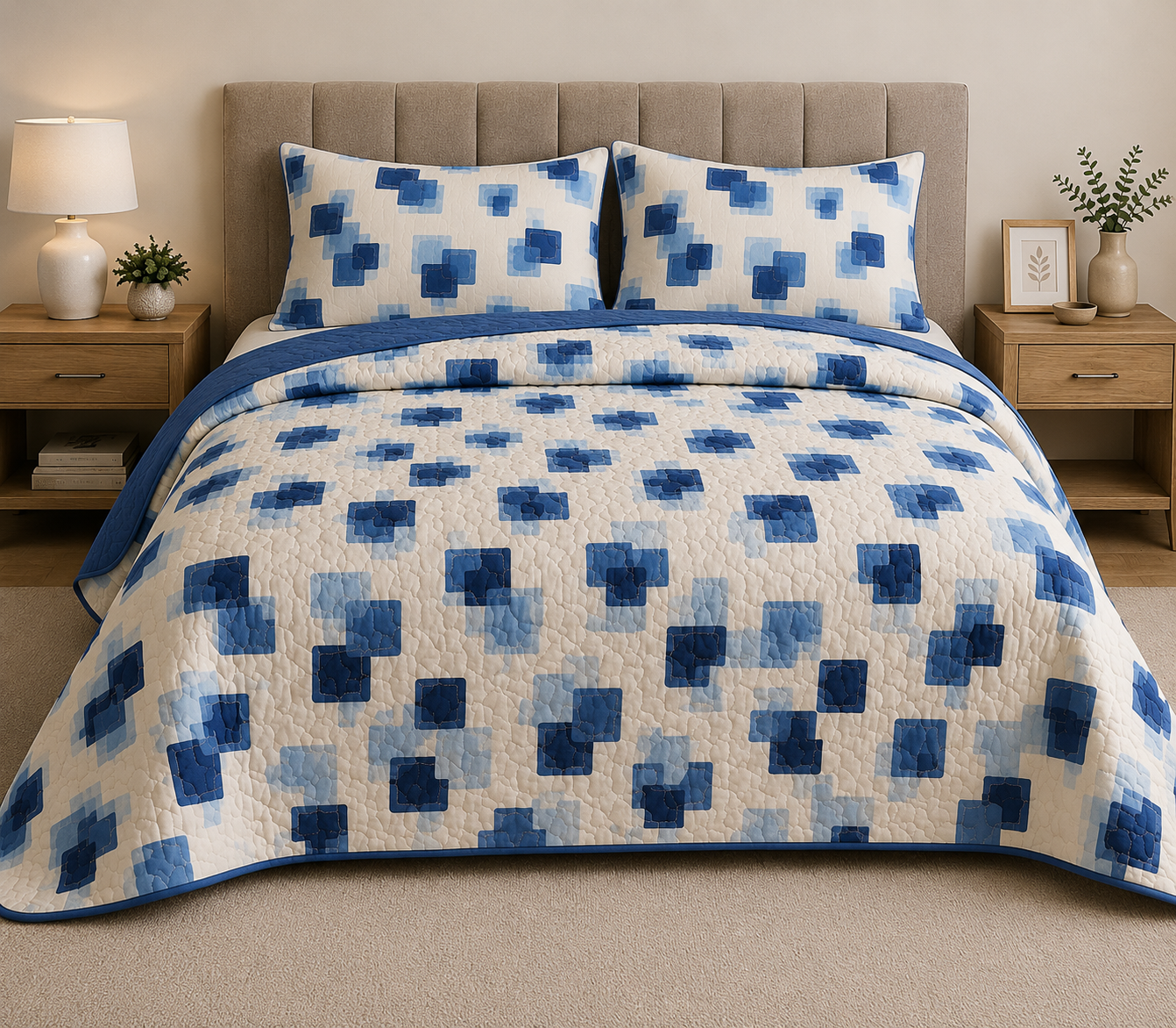 EDREDON QUILT ESTAMPADO