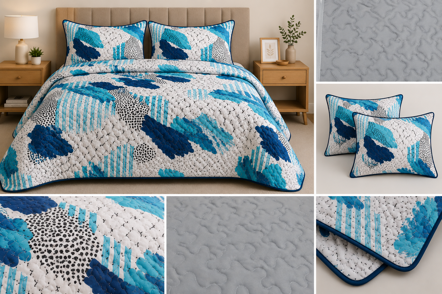 EDREDON QUILT ESTAMPADO
