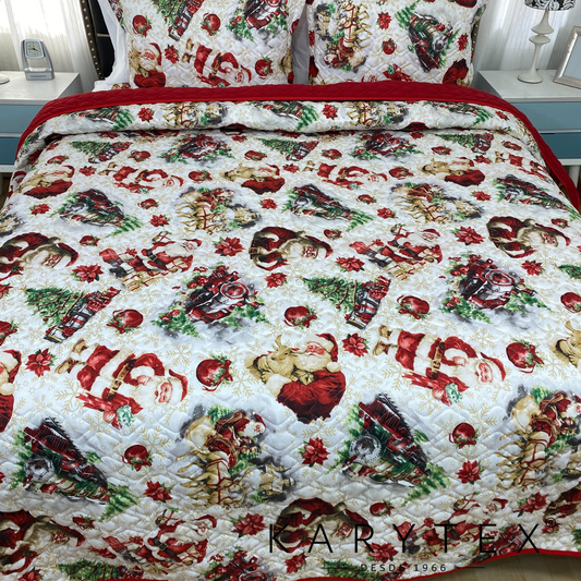 Edredón Navidad TRINEO SANTA  doble faz con unicolor  ROJO. Incluye funda(s) de almohadones decorativos (Copia) (Copia) (Copia) (Copia) (Copia)(Copia)(Copia)(Copia)(Copia)(Copia)(Copia)(Copia)(Copia)(Copia)(Copia)