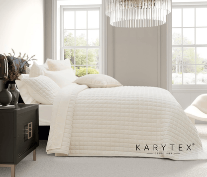 Edredón quilt doble faz color Marfil