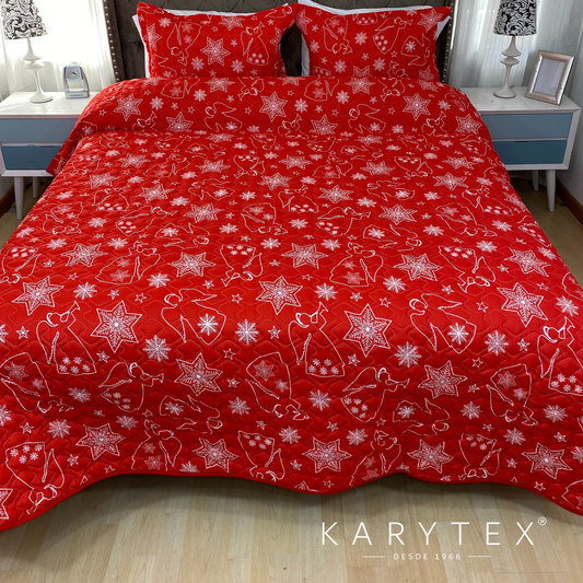 Edredón Navidad ARCANGEL ROJO doble faz con unicolor BLANCO. Incluye funda(s) de almohadones decorativos (Copia) (Copia) (Copia)