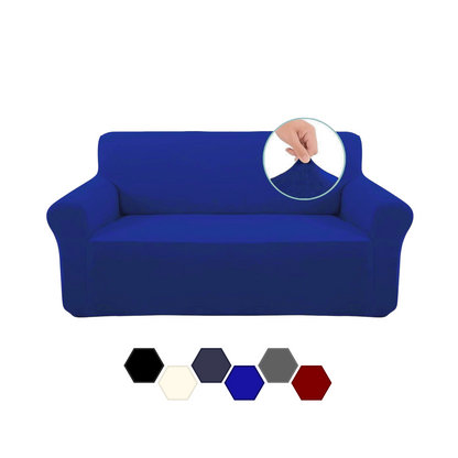 Funda protector elástica para sofá azul rey