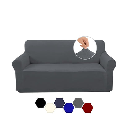 Funda protector elástica para sofá gris