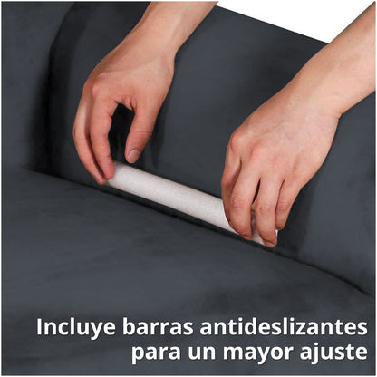 Funda protector elástica para sofá gris