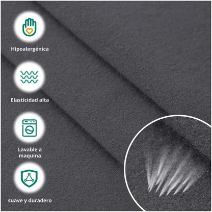 Funda protector elástica para sofá gris