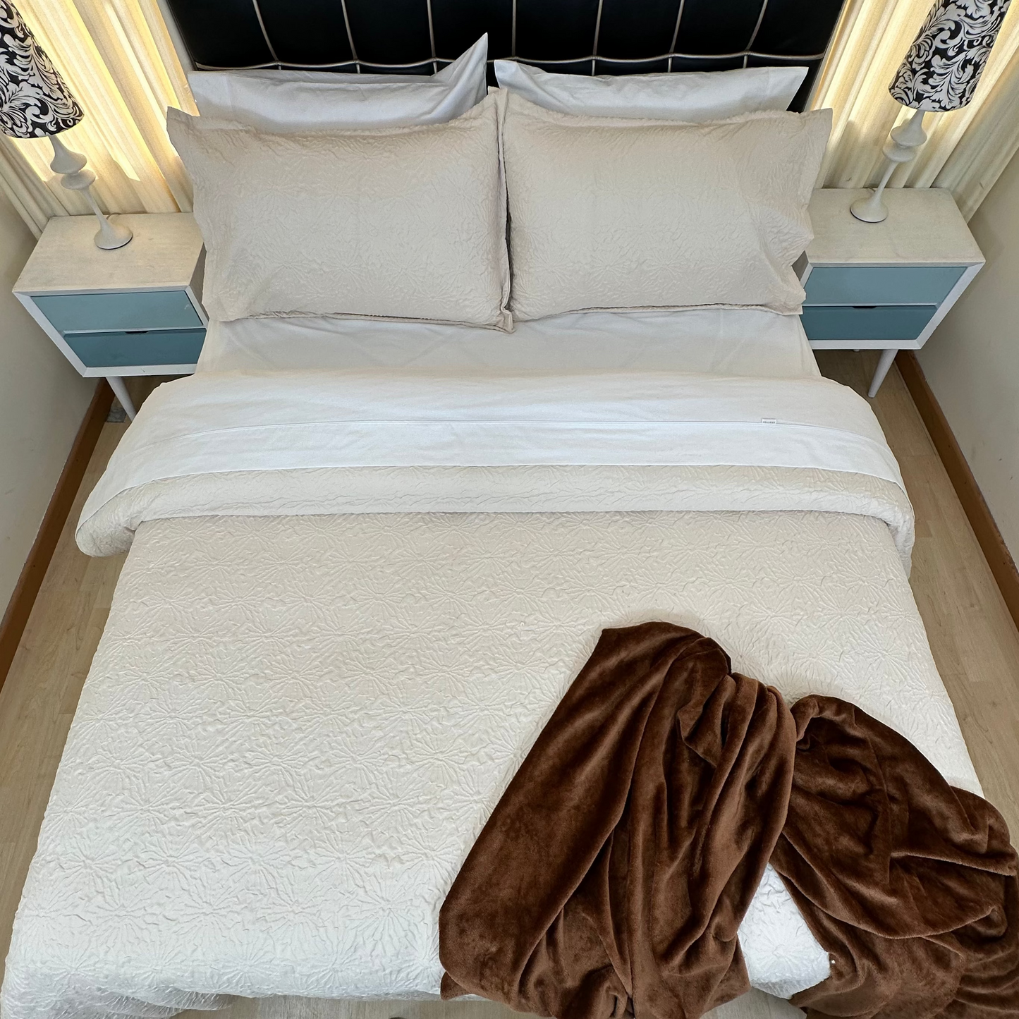 Funda duvet PARISSINA HUESO en tela brocada