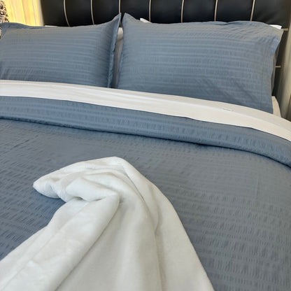 Funda Duvet PARISSINA GRIS en tela brocada