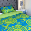 Funda duvet sencillo medallones Verde