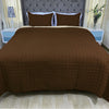 Edredón quilt doble faz cafe-camel