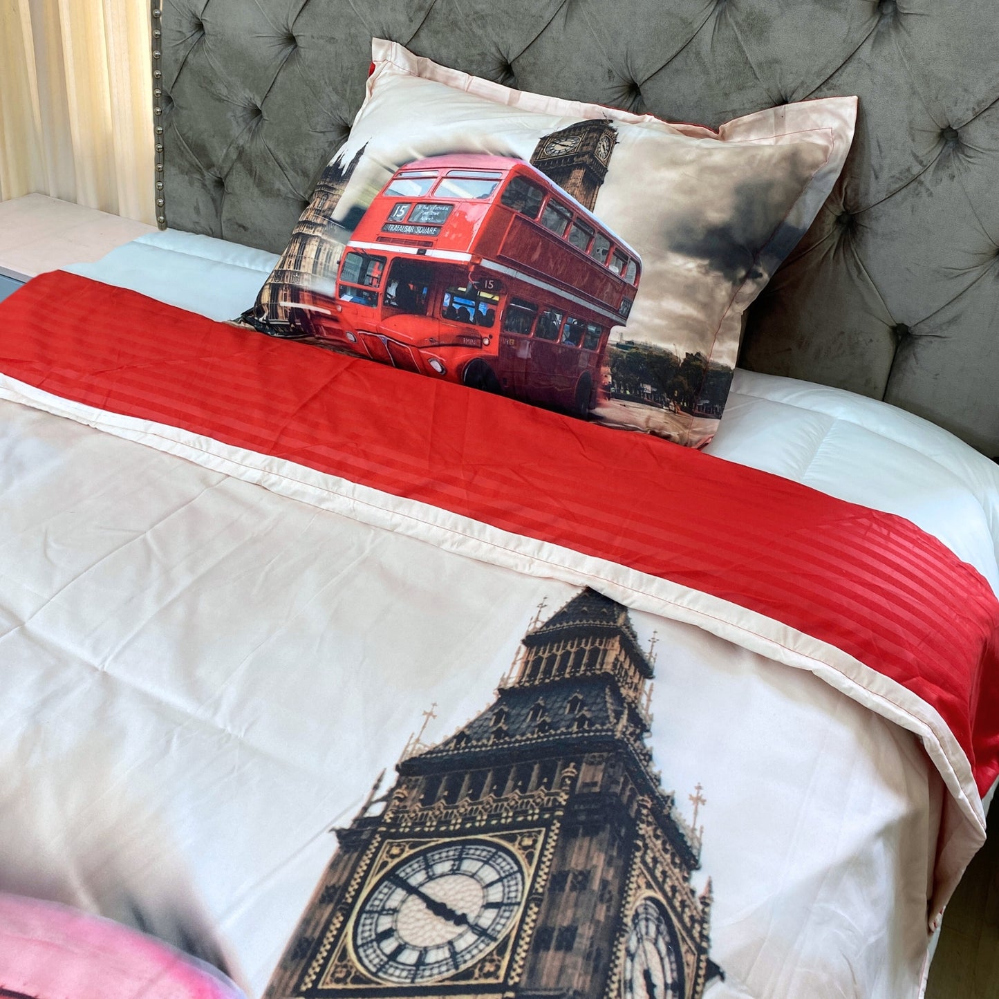 Funda duvet sencillo digital Red bus