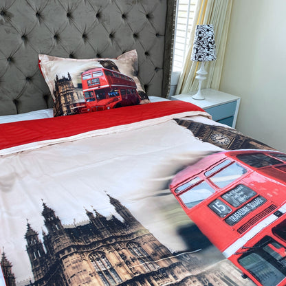 Funda duvet sencillo digital Red bus