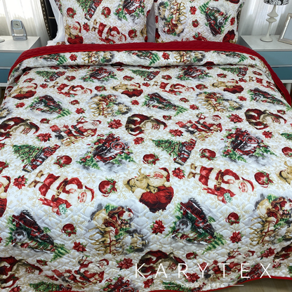 Edredón Navidad TRINEO SANTA  doble faz con unicolor  ROJO. Incluye funda(s) de almohadones decorativos (Copia) (Copia) (Copia) (Copia) (Copia)(Copia)(Copia)(Copia)(Copia)(Copia)(Copia)(Copia)(Copia)(Copia)(Copia)